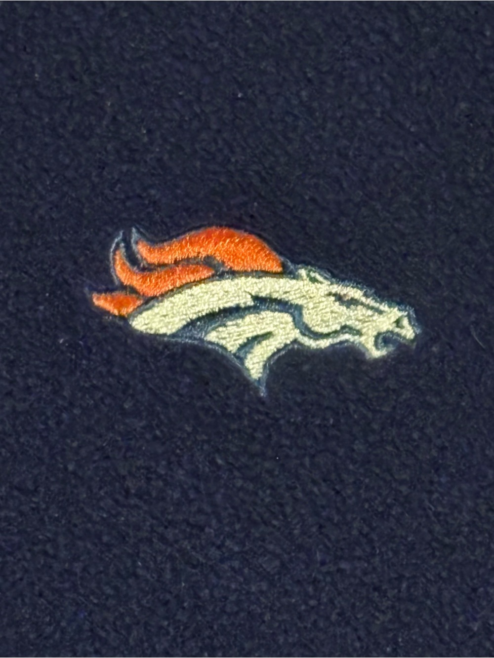 Denver Broncos Navy Quarter-Zip Fleece Pullover – Men’s L